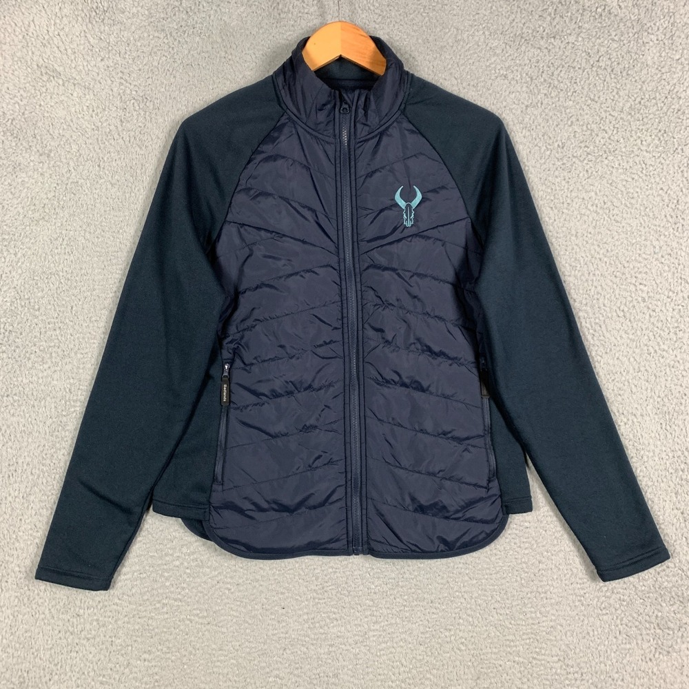 Badlands Whitetail Jacket Women's Large Navy Blue Zip Up Insulated Fleece Lined